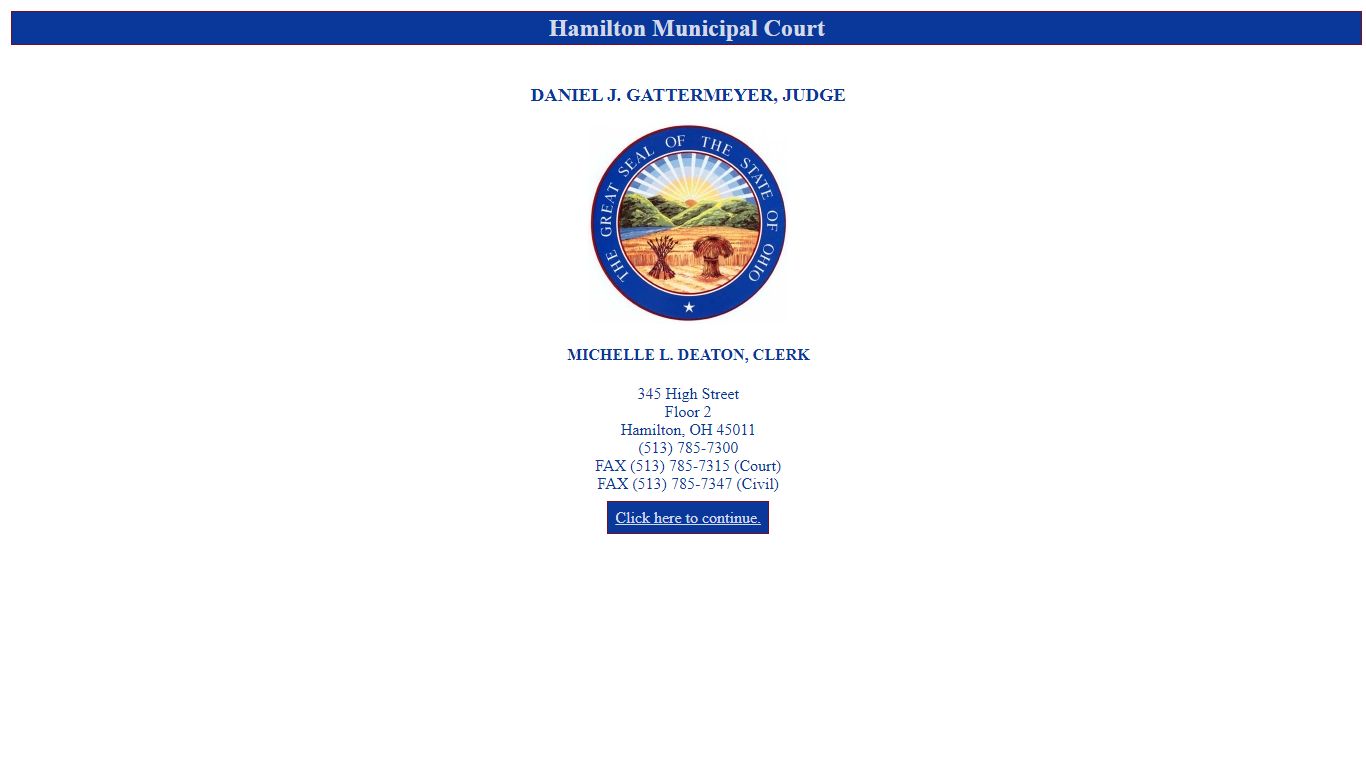 The Court Connection - Hamilton Municipal Court